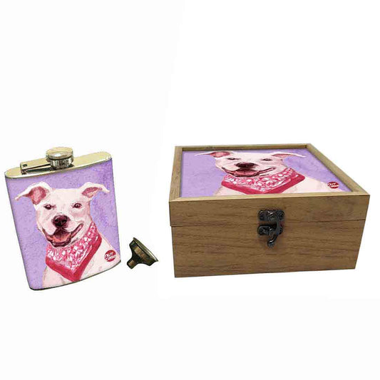 Hip Flask Gift Box -Cute Sweet Paws Nutcase