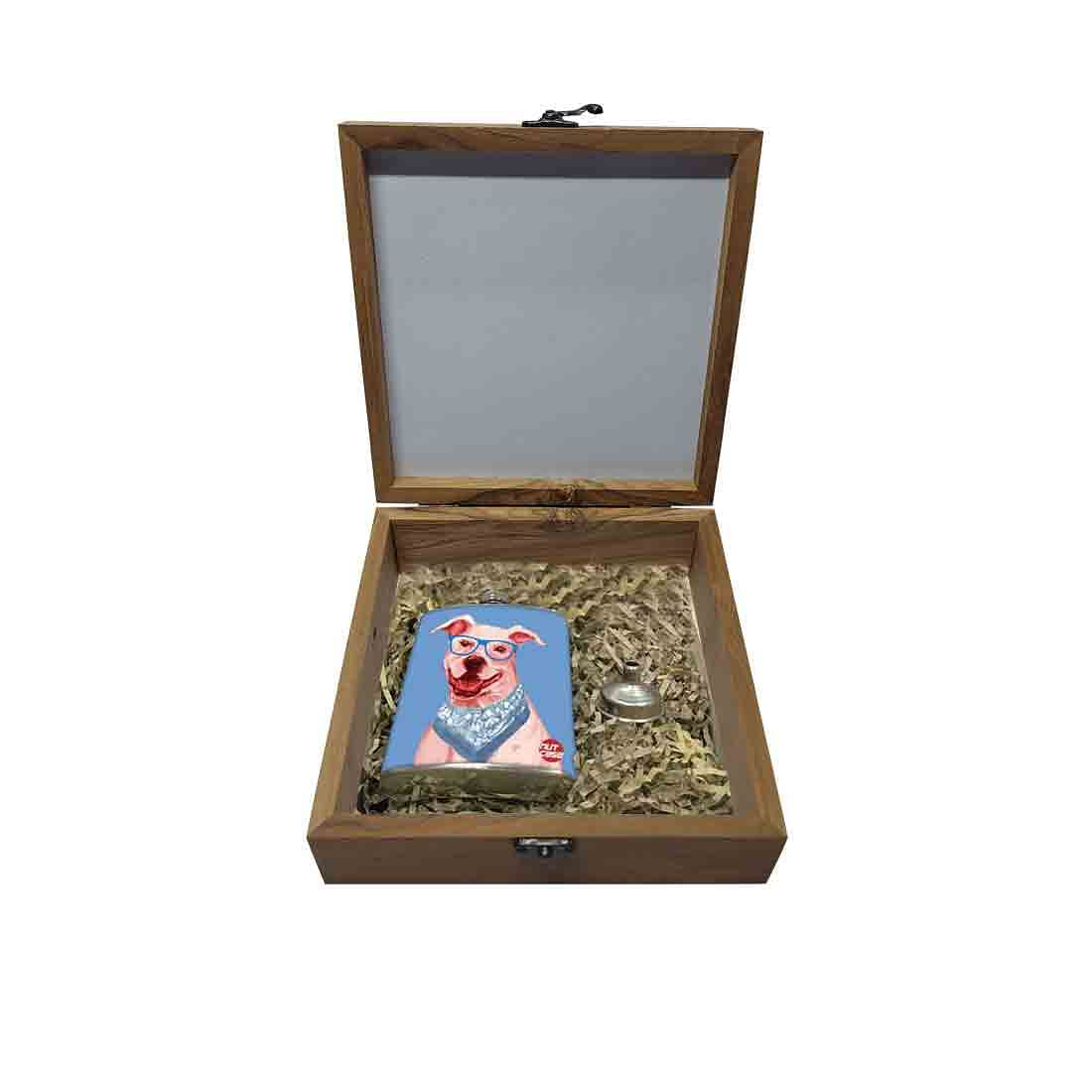 Hip Flask Gift Box -Hipster Lab Nutcase