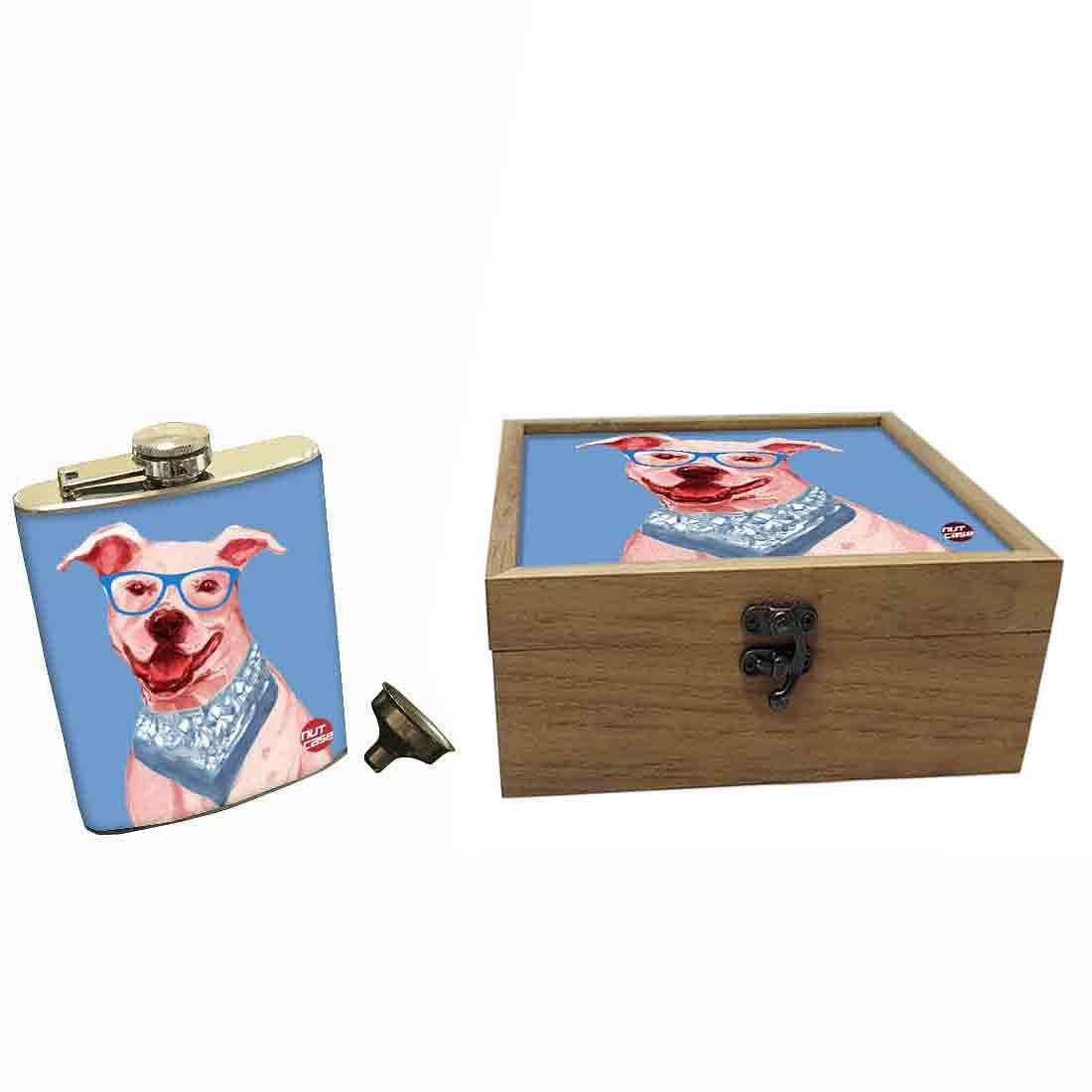 Hip Flask Gift Box -Hipster Lab Nutcase