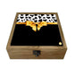 Hip Flask Gift Box -Golden Ribbon Zebra Design Nutcase