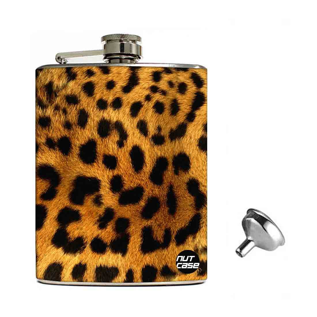 Hip Flask Gift Box -Leopard Nutcase