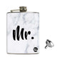 Hip Flask Gift Box -Mr. White Marble Nutcase