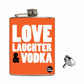 Hip Flask Gift Box -Love Laughter Nutcase
