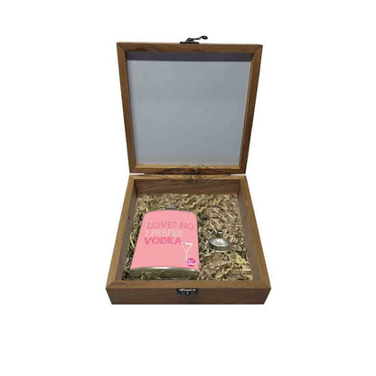 Hip Flask Gift Box -Hip Flask For Women-I Prefer Vodka Nutcase