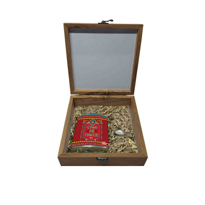 Hip Flask Gift Box -Indian Kitsch Quirky Design- Chak De Phatte Nutcase