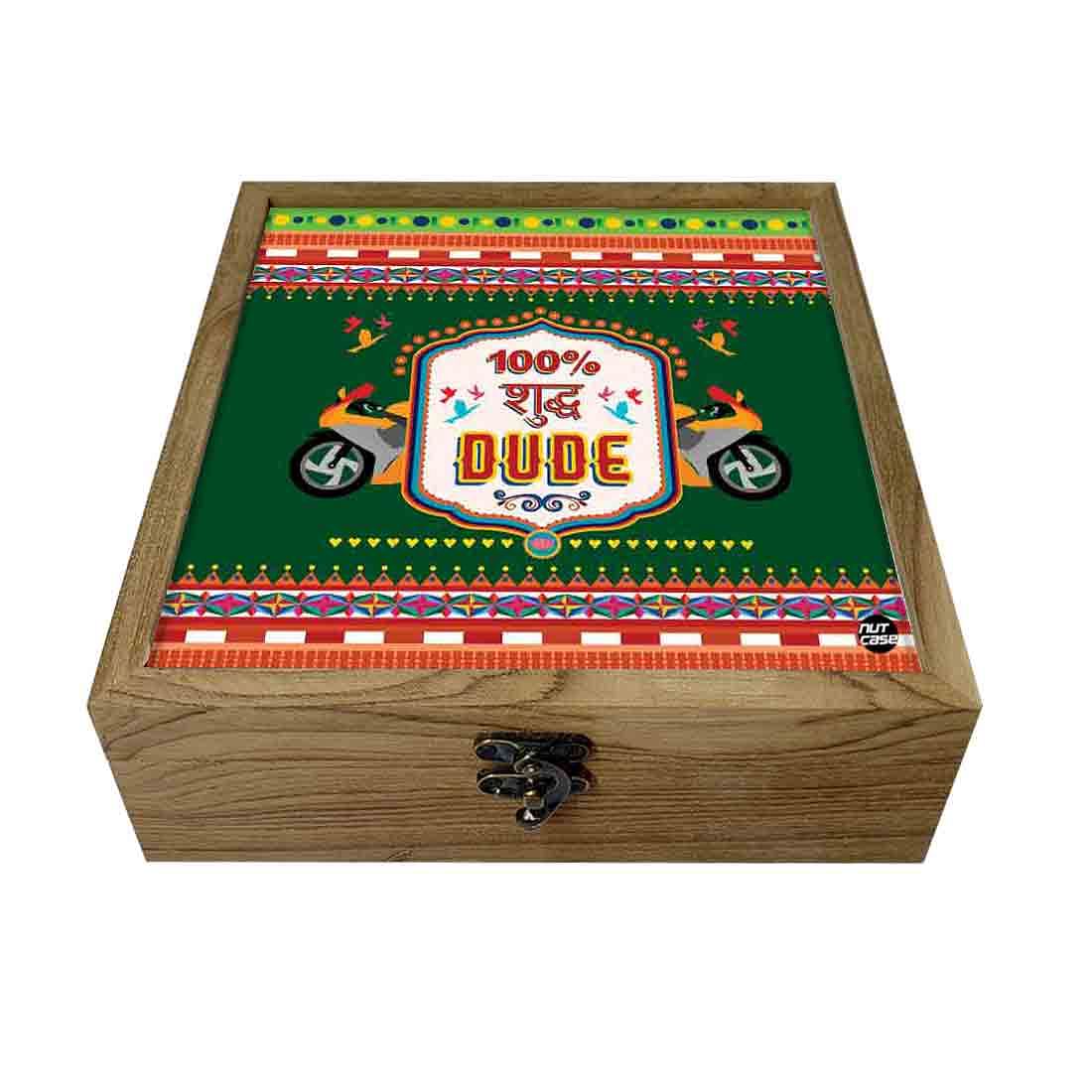 Hip Flask Gift Box -Indian Kitsch Quirky Design - Suddh Dude Nutcase