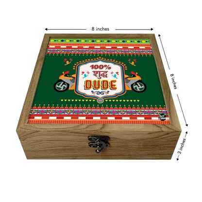 Hip Flask Gift Box -Indian Kitsch Quirky Design - Suddh Dude Nutcase