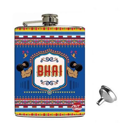 Hip Flask Gift Box -Rakhi Gifts - Bhai Nutcase