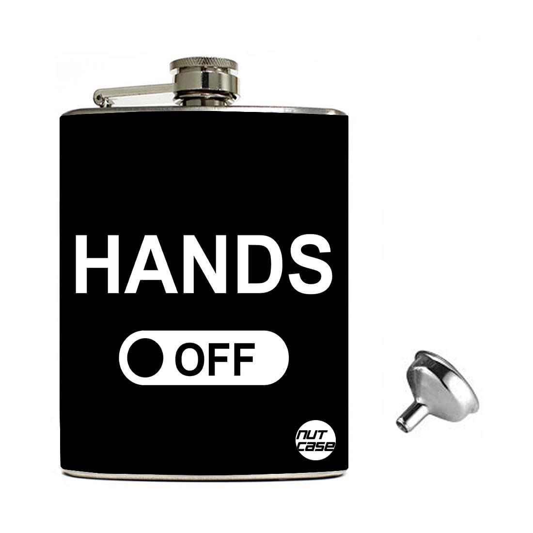 Hip Flask Gift Box -Hands Off Nutcase