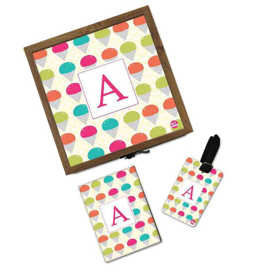 Personalized Passport Cover Combo - Colorful Parashoots Nutcase