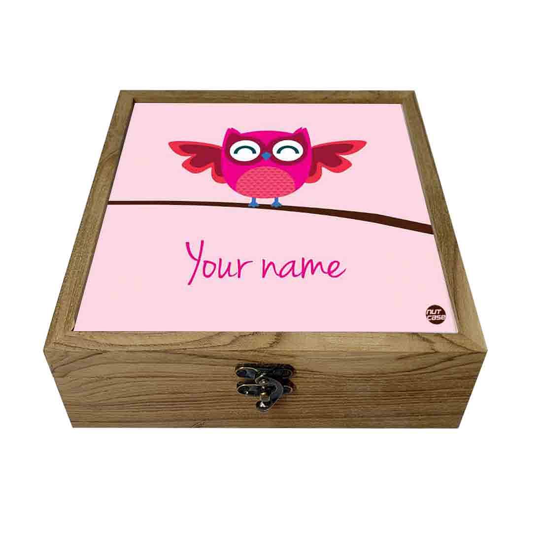 Customized Travel Jewelry Holder - Pink Owl Nutcase