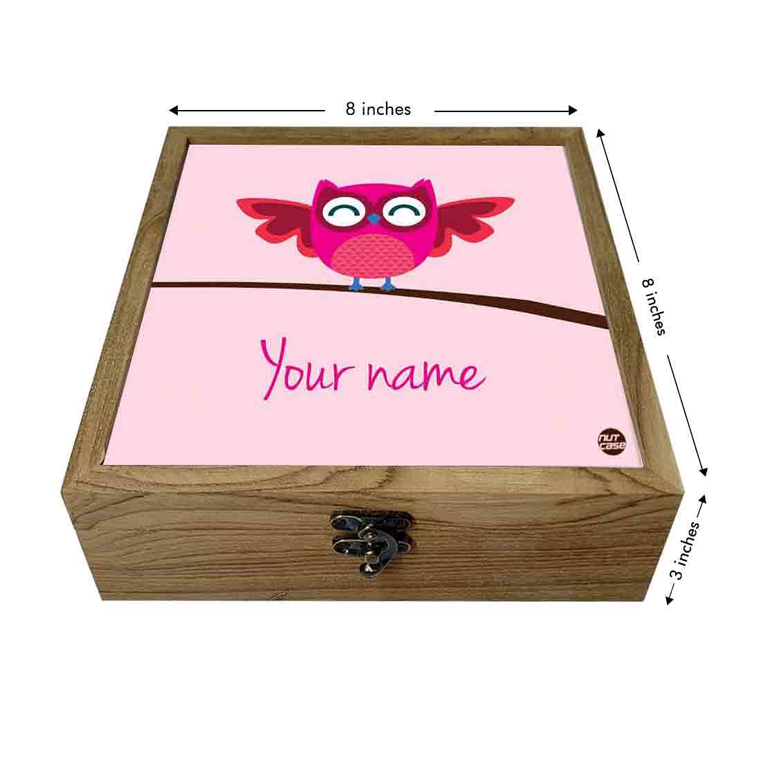 Customized Travel Jewelry Holder - Pink Owl Nutcase