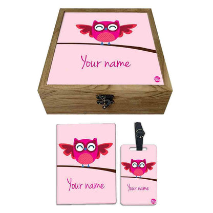 Customized Travel Jewelry Holder - Pink Owl Nutcase