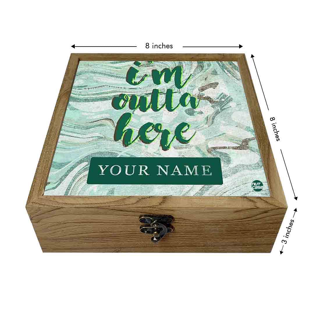 Personalized Passport Cover Combo - I Am Outta Here Green Nutcase