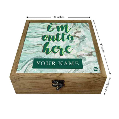 Personalized Passport Cover Combo - I Am Outta Here Green Nutcase