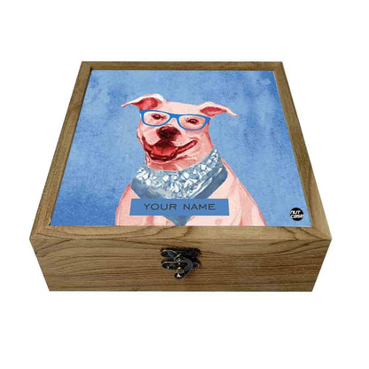 Custom Passport Cover With Luggage Tag - Hipster Pitbull Dog Nutcase