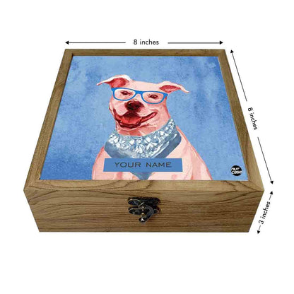 Custom Passport Cover With Luggage Tag - Hipster Pitbull Dog Nutcase