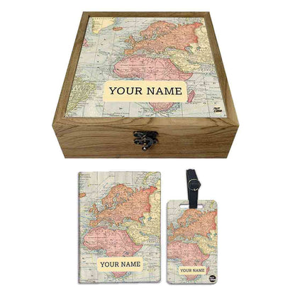 Personalised Passport Holder - Vintage Map Nutcase