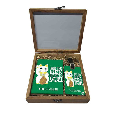 Personalised Passport Holder - Lucky Cat Nutcase