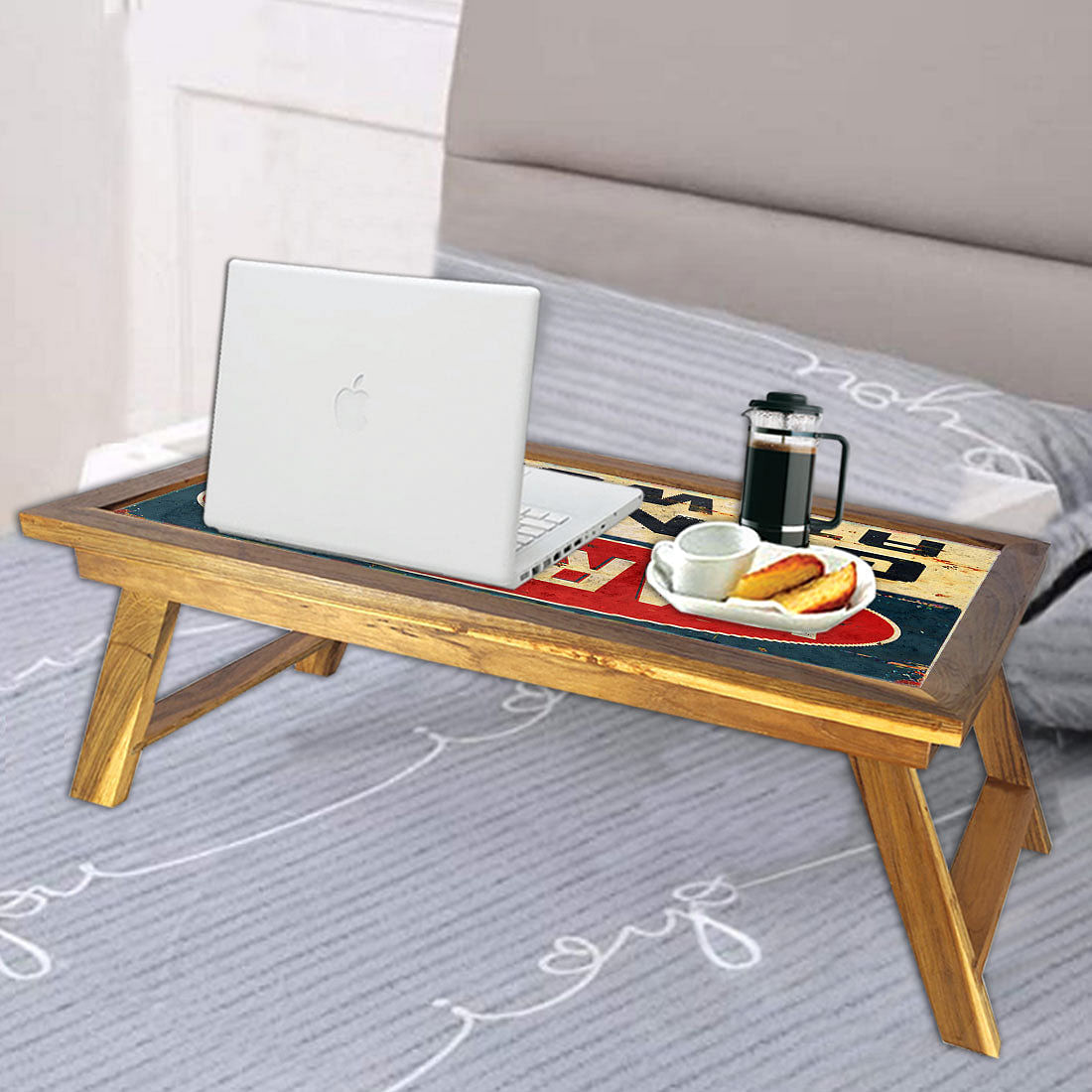 Nutcase Folding Bed Breakfast Table - Genius at Work Nutcase