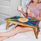 Nutcase Designer Bed Tray for Breakfast - Foldable Teak Wooden Study Desk - Pow Nutcase