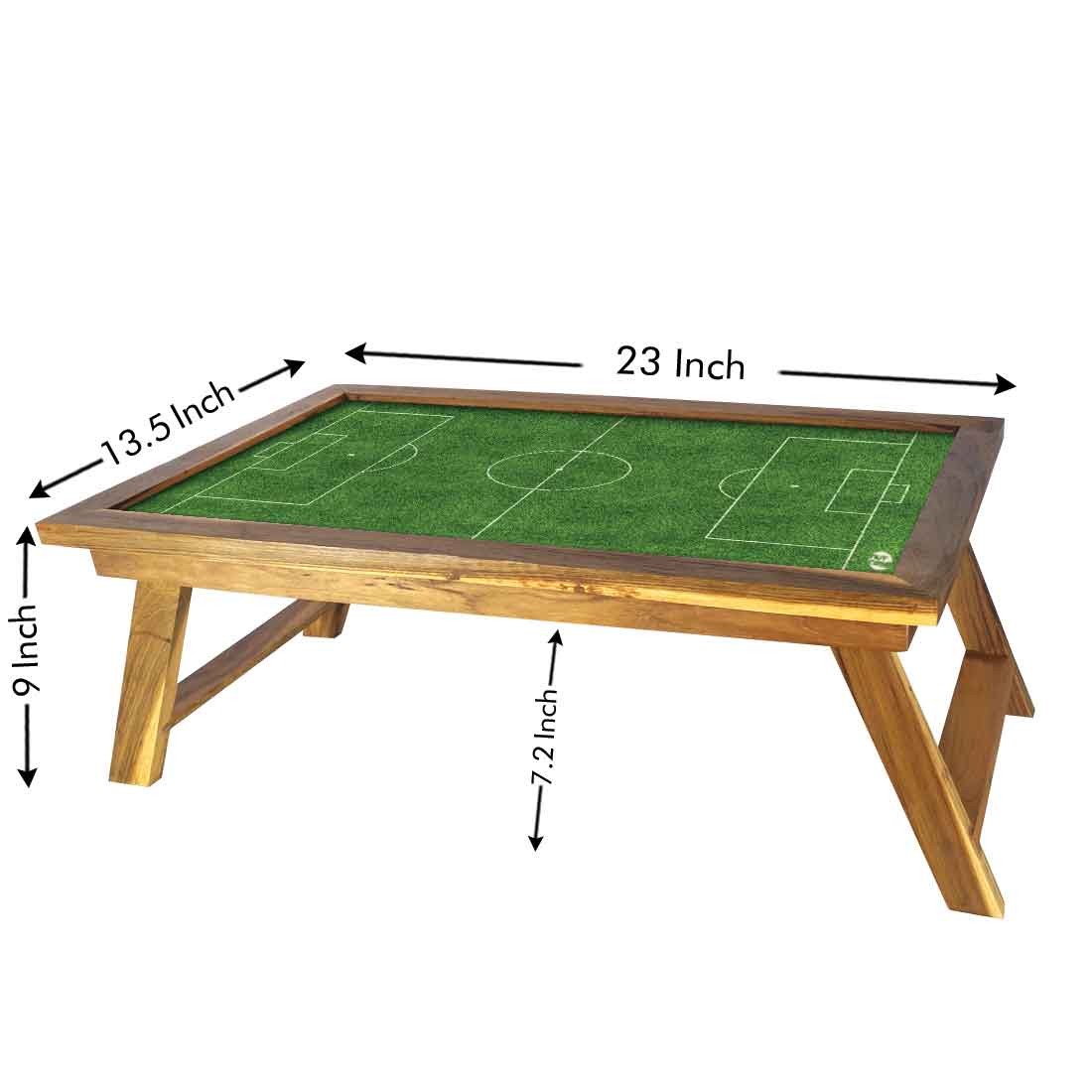 Designer Bed Breakfast Folding Laptop Table for Home - Football Pitch Nutcase