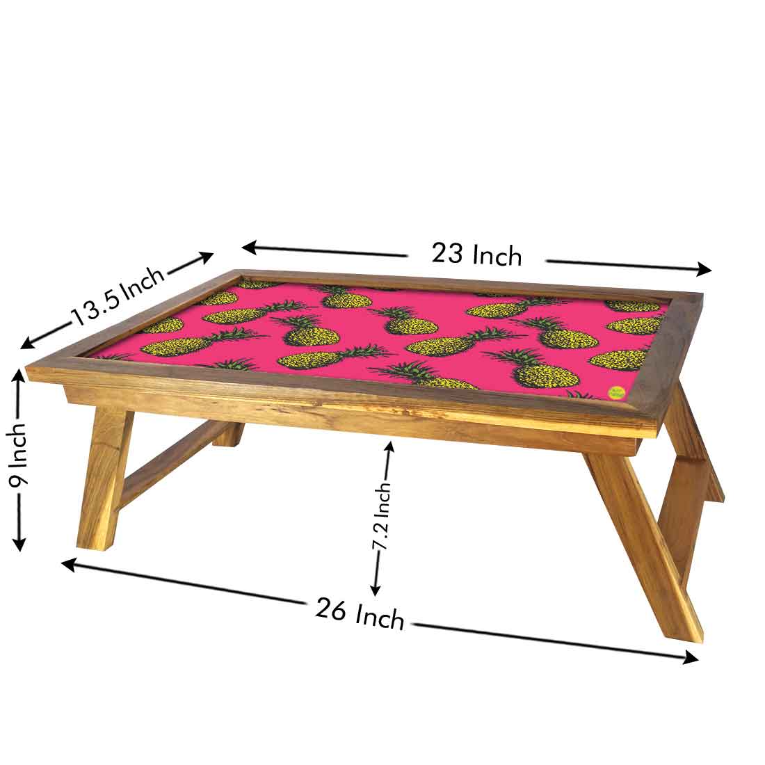 Wooden Breakfast Tray for Bed Study Laptop Desk - Pineapple Nutcase
