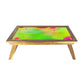 Nutcase Designer Breakfast in Bed Folding Tray Teak Wooden Study Desk - Green Watercolor Nutcase