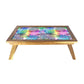 Nutcase Designer Lapdesk Breakfast Bed Table-Foldable Teak Wooden Study Desk - Colorful Pineapple Nutcase