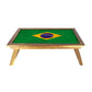 Nutcase Designer Breakfast Bed Table Tray-Foldable Teak Wooden Study Desk - Brazil Flag Nutcase