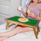 Nutcase Designer Breakfast Bed Table Tray-Foldable Teak Wooden Study Desk - Brazil Flag Nutcase