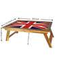 Nutcase Designer Bed Breakfast Tray Table Teak Wooden Study Desk - Uk Flag Nutcase