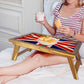Nutcase Designer Bed Breakfast Tray Table Teak Wooden Study Desk - Uk Flag Nutcase