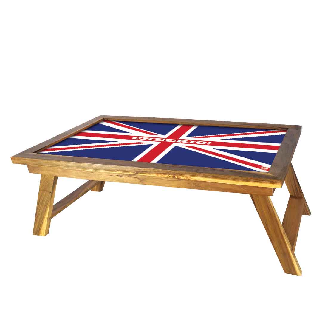 Nutcase Designer Lapdesk Breakfast Bed Table-Foldable Teak Wooden Study Desk - Cheerio Nutcase
