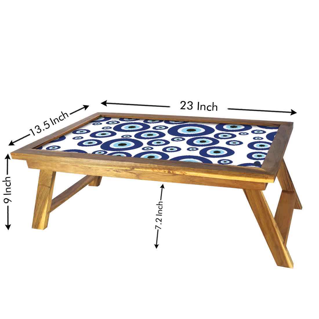 Designer Lapdesk Breakfast Bed Table Foldable Wooden Study Desk - Evil Eye Nutcase