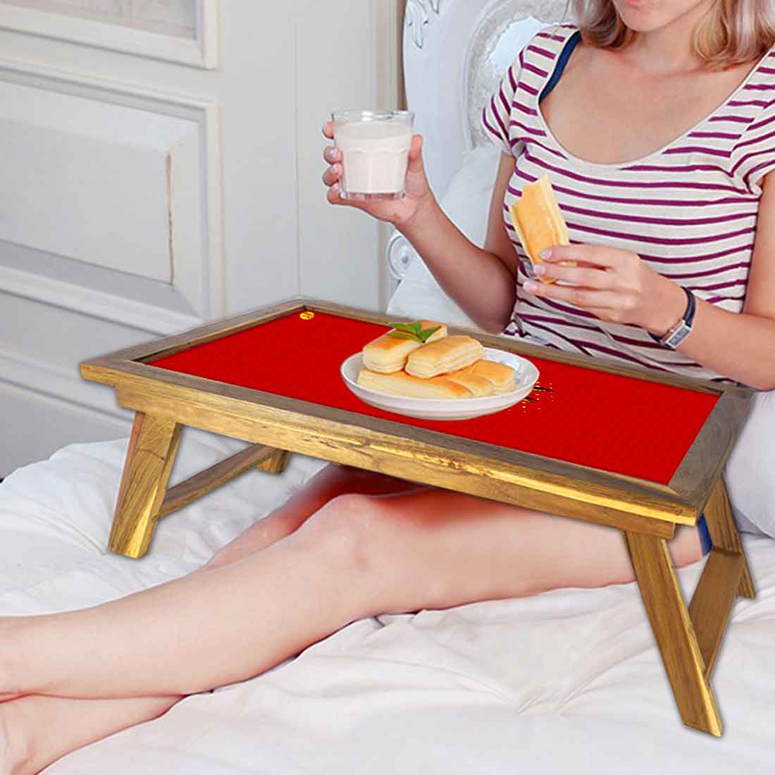 Nutcase Designer Lapdesk Breakfast Tray Stand Teak Wooden Study Desk - Lol Nutcase