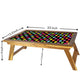 Nutcase Designer Lapdesk Breakfast Bed Table-Foldable Teak Wooden Study Desk - Colorful Thunder Nutcase