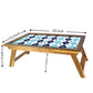 Nutcase Designer Lapdesk Breakfast Bed Table-Foldable Teak Wooden Study Desk - Blue Plaids Nutcase