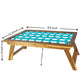 Nutcase Designer Lapdesk Breakfast Bed Table-Foldable Teak Wooden Study Desk - Whale Fish Nutcase
