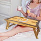 Nutcase Designer Lapdesk Breakfast Bed Table-Foldable Teak Wooden Study Desk - Basketball Yard Nutcase