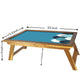 Nutcase Designer Lapdesk Breakfast Bed Table-Foldable Teak Wooden Study Desk - Blue Fish Nutcase