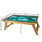Nutcase Designer Lapdesk Breakfast Bed Table-Foldable Teak Wooden Study Desk - Army Camouflage Green Nutcase
