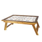 Nutcase Designer Lapdesk Breakfast Tray Table for Bed Teak Wooden Study Desk - Digital Print NOT Real Marble -Marble Pastel Nutcase