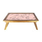 Nutcase Designer Lapdesk Folding Wooden Bed Tray Study Desk - Digital Print NOT Real Marble -Peach Color Designer Marble Pastel Nutcase