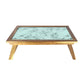 Nutcase Designer Tray Table for Breakfast in Bed Study Desk - Digital Print NOT Real Marble -Green Color Designer Marble Pastel Nutcase