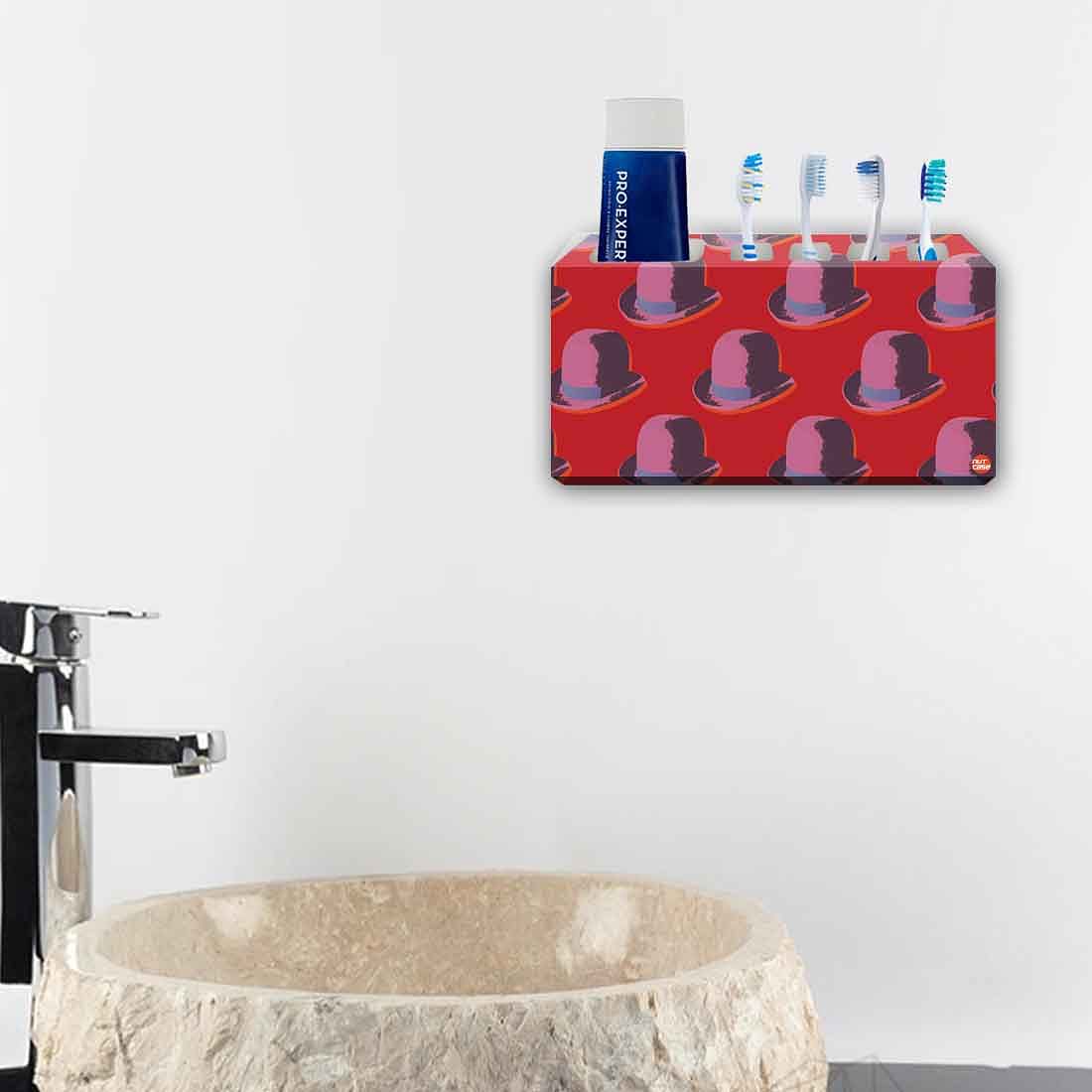 Toothbrush Holder Wall Mounted -Hat Red Nutcase