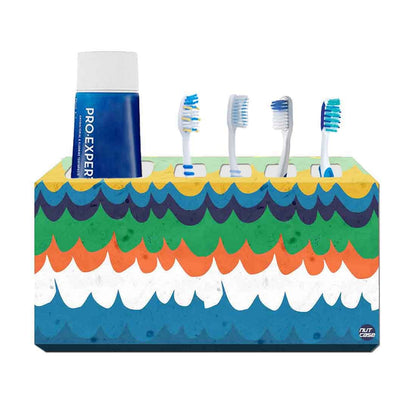 Toothbrush Holder Wall Mounted -Colorful Waves Nutcase