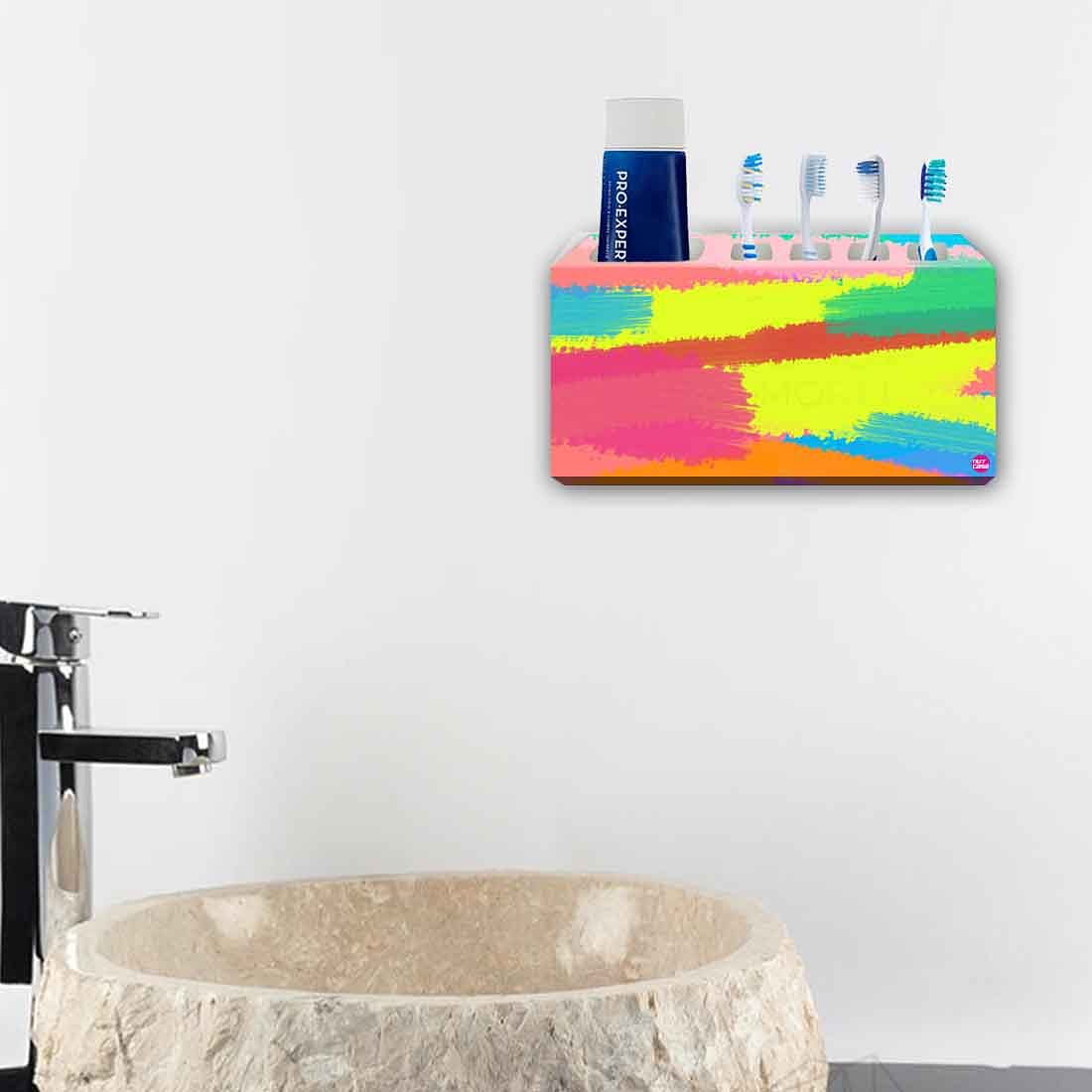 Toothbrush Holder Wall Mounted -Rainbow Jungle Nutcase