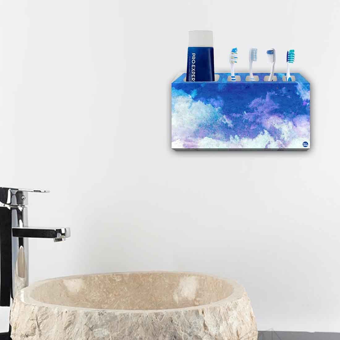 Toothbrush Holder Wall Mounted -Sky Clouds Nutcase