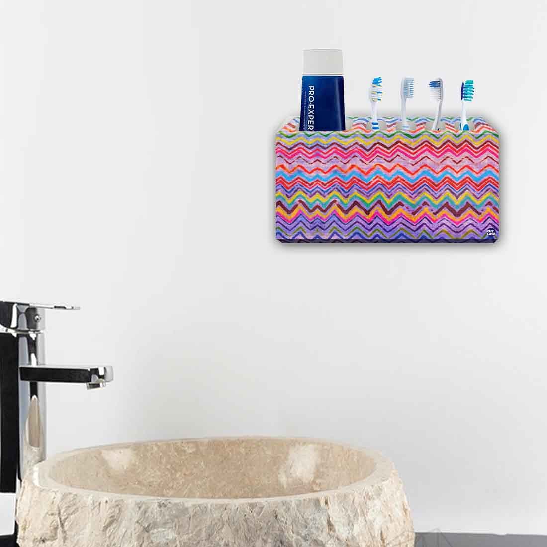 Toothbrush Holder Wall Mounted -Tapestry Zag Nutcase